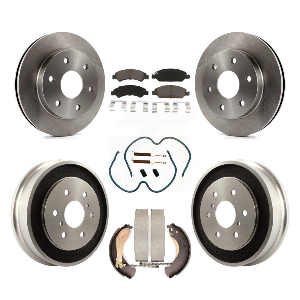 Rotors de frein à disque avant et arrière, plaquettes en céramique et Kit de tambour (7 pièces) pour GMC Sierra 150