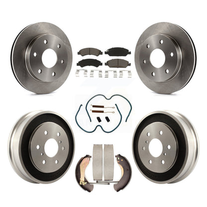 Rotors de frein à disque avant et arrière, plaquettes en céramique et Kit de tambour (7 pièces) pour GMC Sierra 150