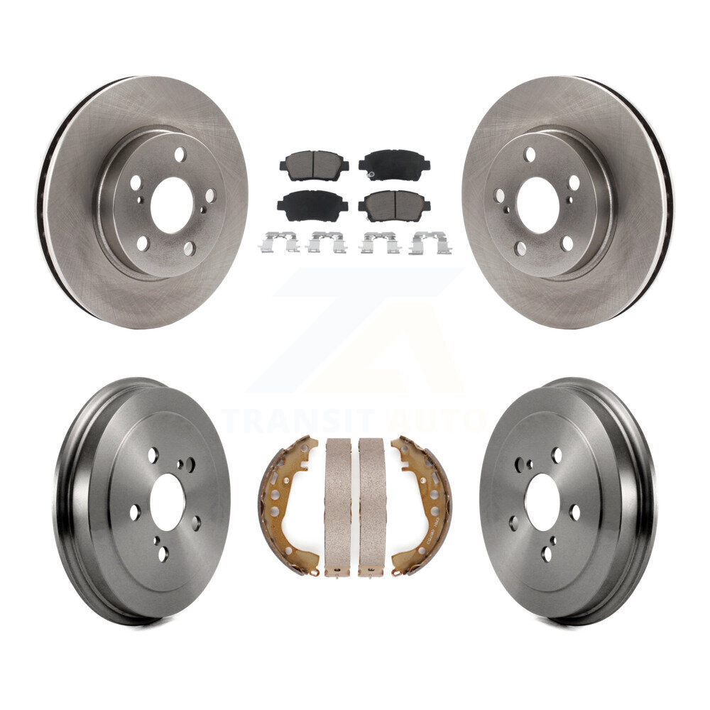 Rotors de frein à disque avant et arrière, plaquettes en céramique et Kit de tambour pour Toyota Celica G 2000
