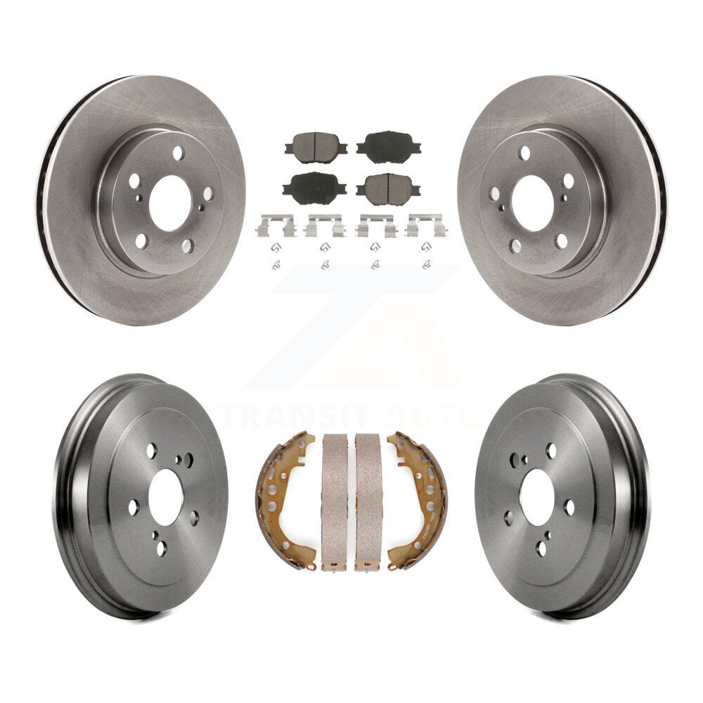 Rotors de frein à disque avant et arrière, plaquettes en céramique et Kit de tambour pour Toyota Celica G 2001