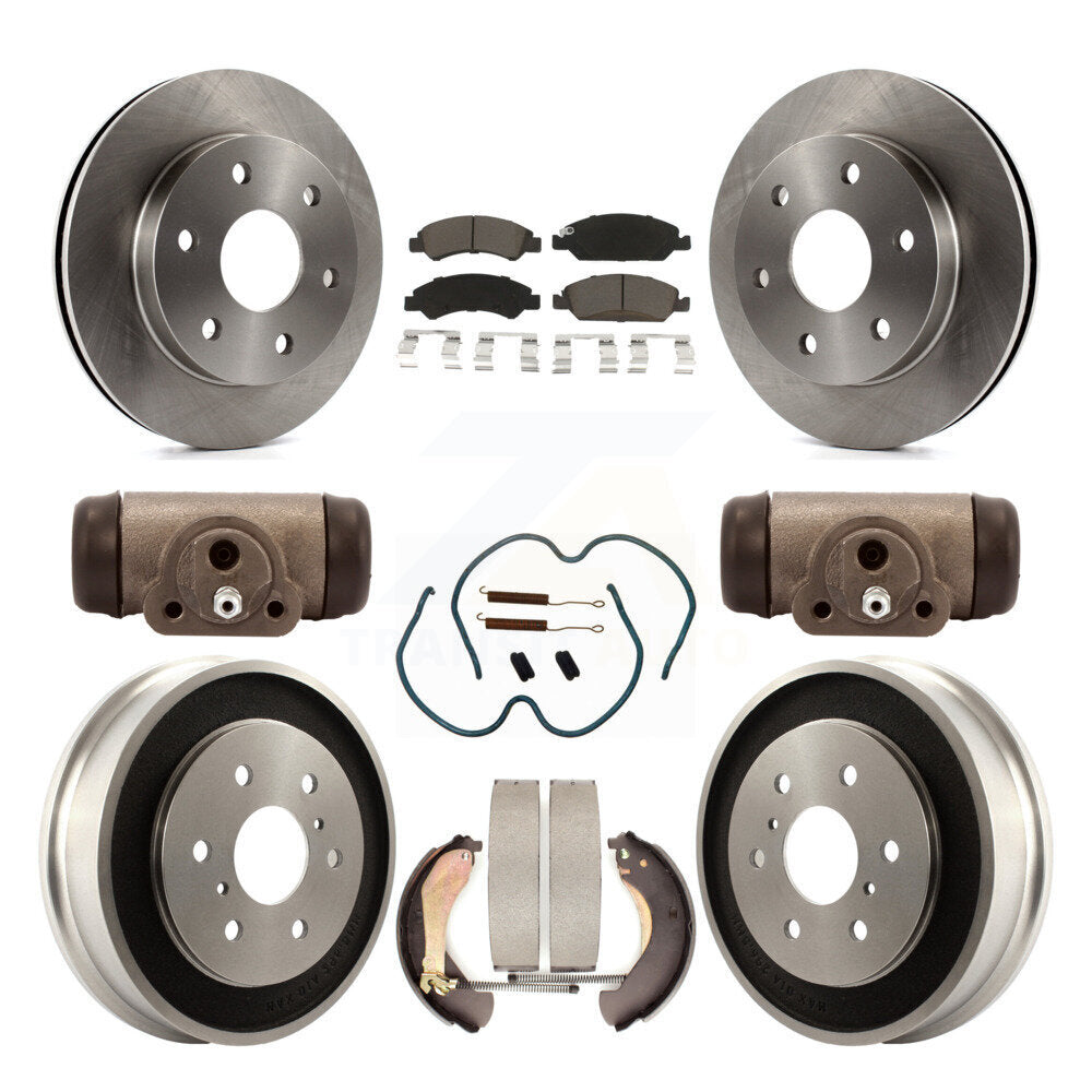 Rotors de frein à disque avant et arrière, plaquettes en céramique et Kit de tambour (9 pièces) pour GMC Sierra 150