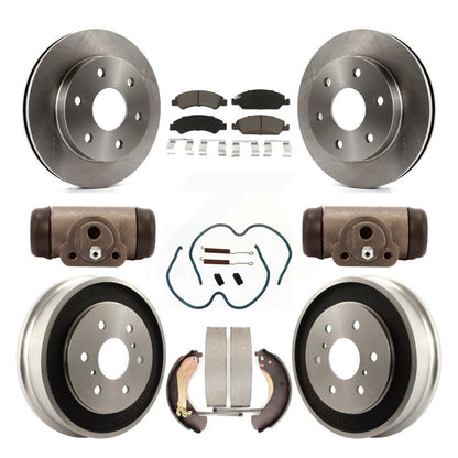Rotors de frein à disque avant et arrière, plaquettes en céramique et Kit de tambour (9 pièces) pour GMC Sierra 150