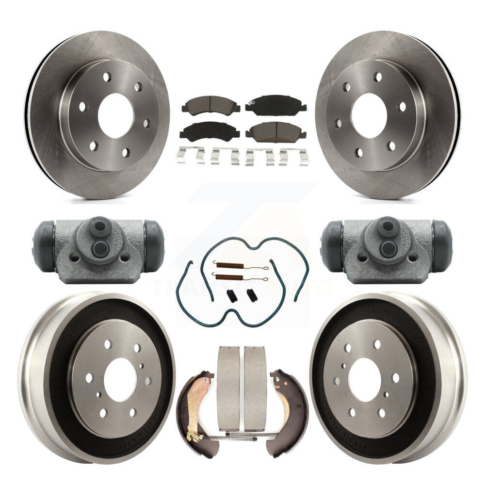 Rotors de frein à disque avant et arrière, plaquettes en céramique et Kit de tambour (9 pièces) pour GMC Sierra 150