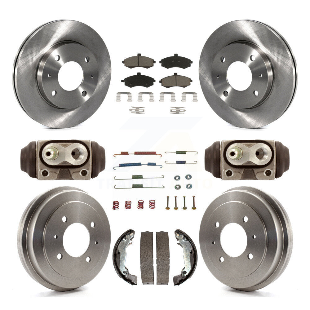 Rotors de frein à disque avant et arrière, plaquettes en céramique et Kit de tambour (9 pièces) pour Hyundai Elantr