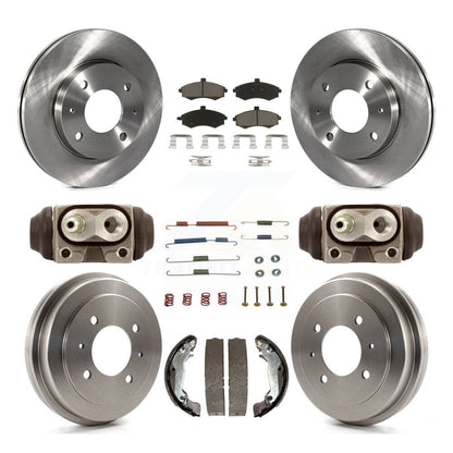 Rotors de frein à disque avant et arrière, plaquettes en céramique et Kit de tambour (9 pièces) pour Hyundai Elantr