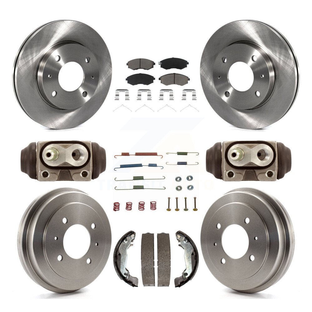 Rotors de frein à disque avant et arrière, plaquettes en céramique et Kit de tambour (9 pièces) pour Hyundai Elantr