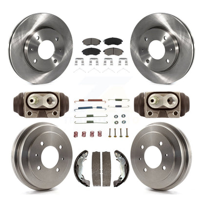 Rotors de frein à disque avant et arrière, plaquettes en céramique et Kit de tambour (9 pièces) pour Hyundai Elantr