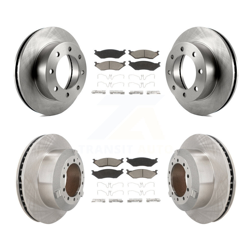 Kit de rotors de frein à disque avant et arrière et plaquettes en céramique pour Ford F-450 Super Duty