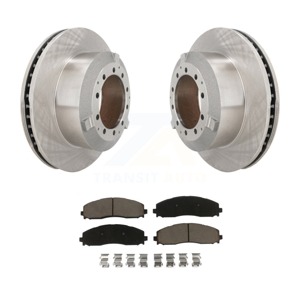 Kit de rotor de frein arrière et de plaquettes en céramique pour châssis de cabine Ford F-350 Super Duty 15-16