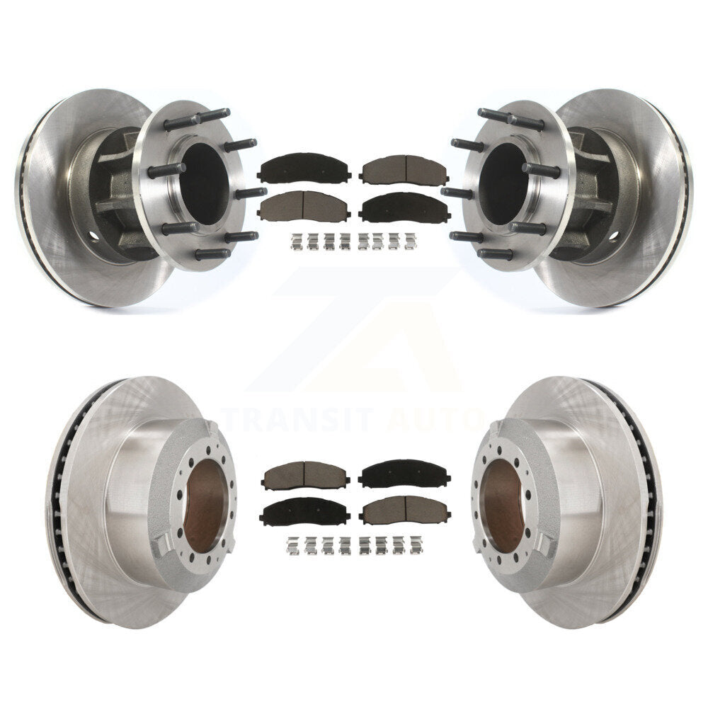 Kit de rotors de frein à disque avant et arrière et plaquettes en céramique pour Ford F-350 Super Duty