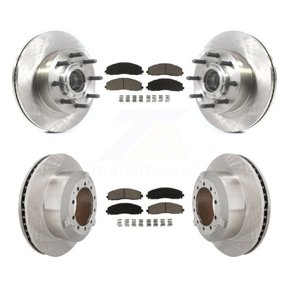 Kit de rotors de frein à disque avant et arrière et plaquettes en céramique pour Ford F-350 Super Duty