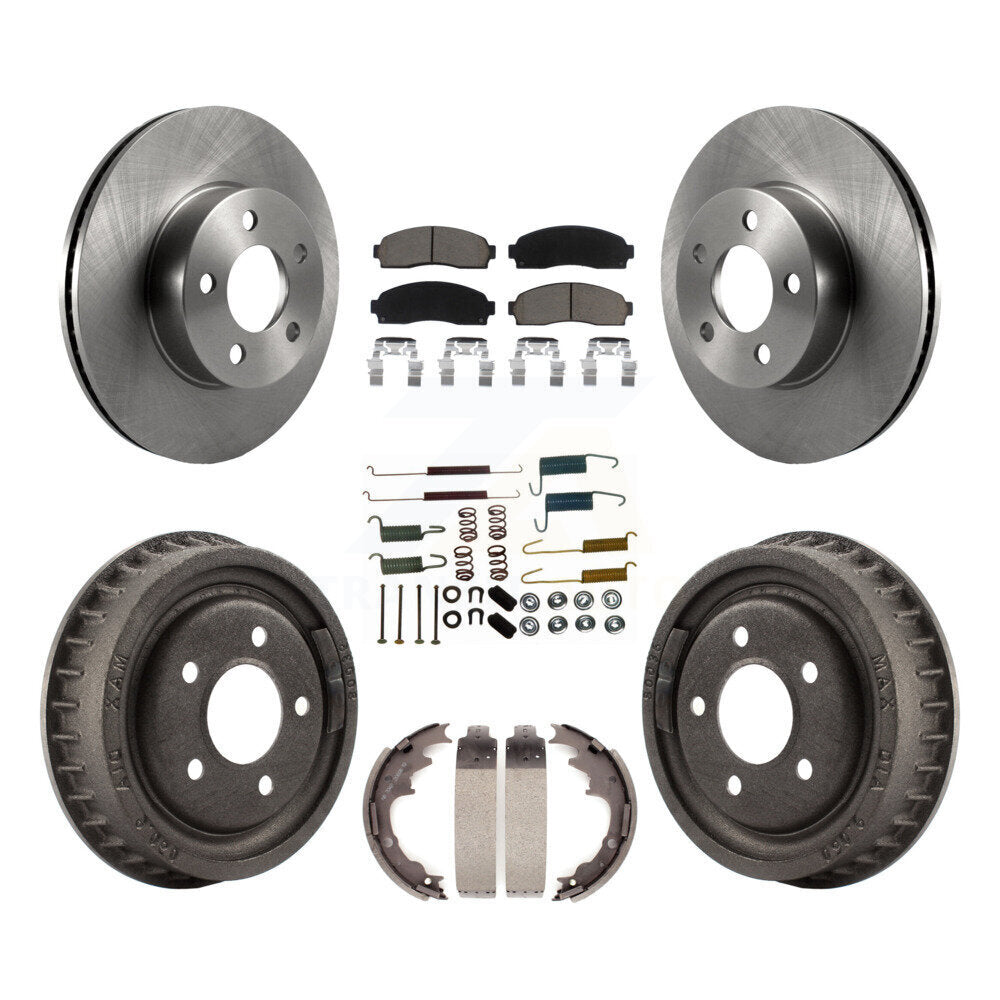 Rotors de frein à disque avant et arrière, plaquettes en céramique et Kit de tambour (7 pièces) pour Mazda B4000