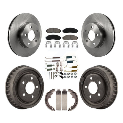 Rotors de frein à disque avant et arrière, plaquettes en céramique et Kit de tambour (7 pièces) pour Mazda B4000