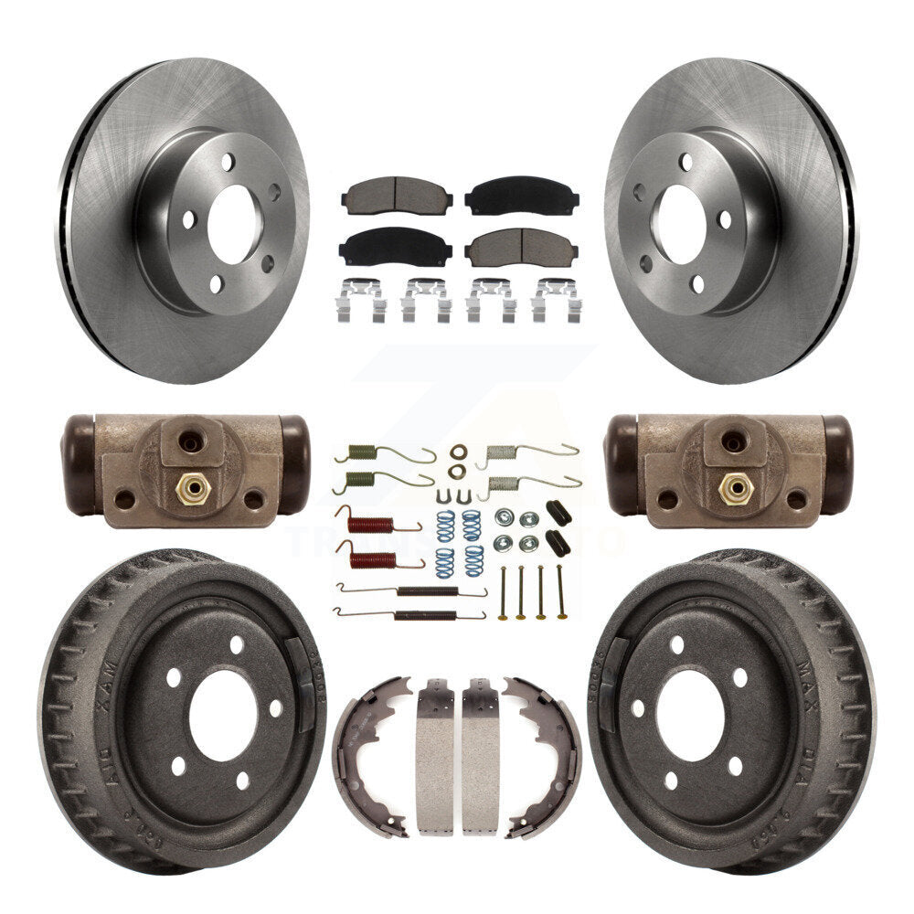 Rotors de frein à disque avant et arrière, plaquettes en céramique et Kit de tambour (9 pièces) pour Mazda B4000