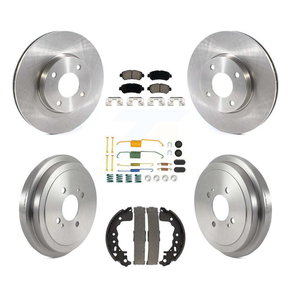 Rotors de frein à disque avant et arrière, Kit de tampons et de tambour en céramique (7 pièces) pour Nissan kick Vers