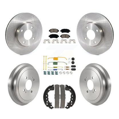 Rotors de frein à disque avant et arrière, Kit de tampons et de tambour en céramique (7 pièces) pour Nissan kick Vers
