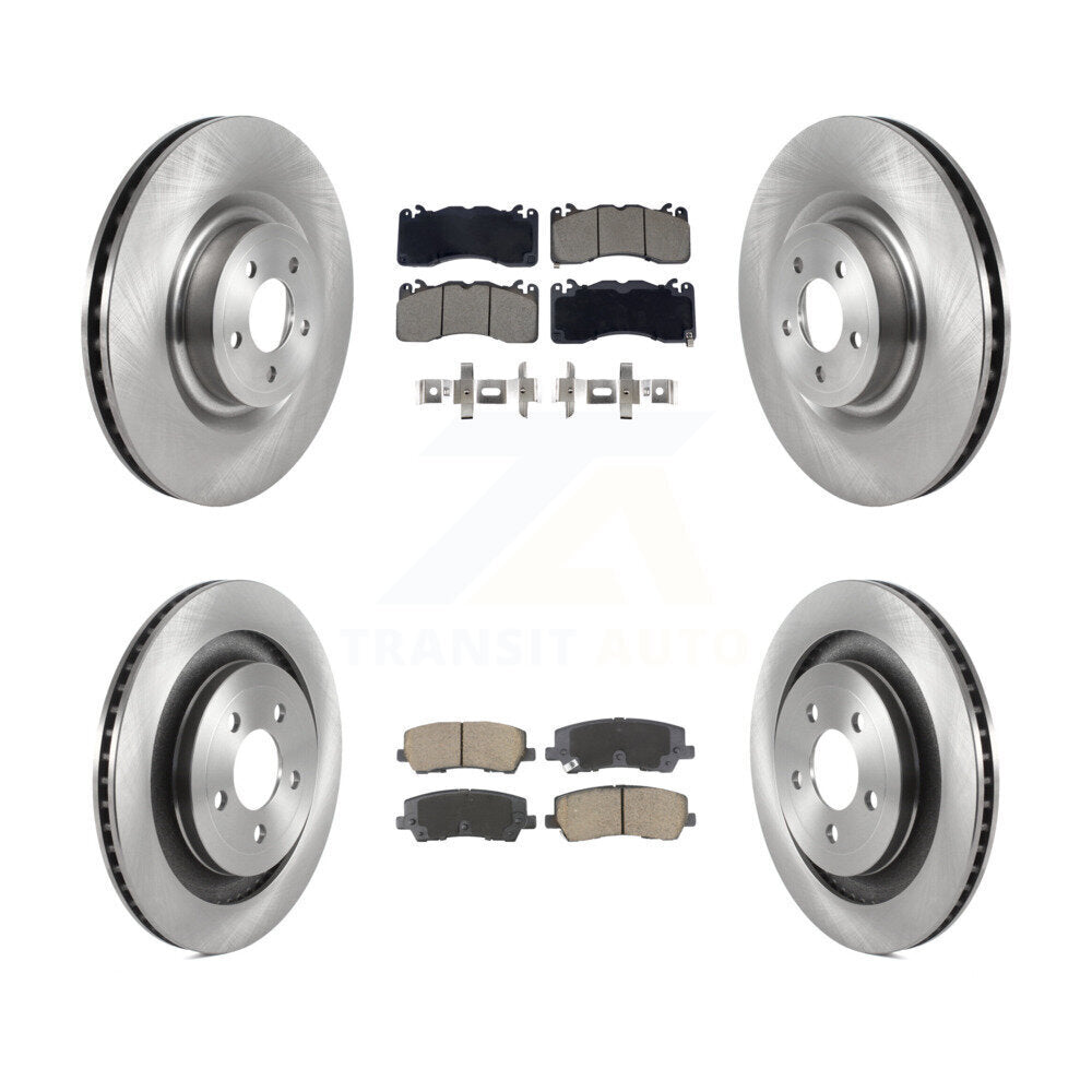 Kit de rotors de frein à disque avant et arrière et plaquettes en céramique pour Ford Mustang K8C-103404