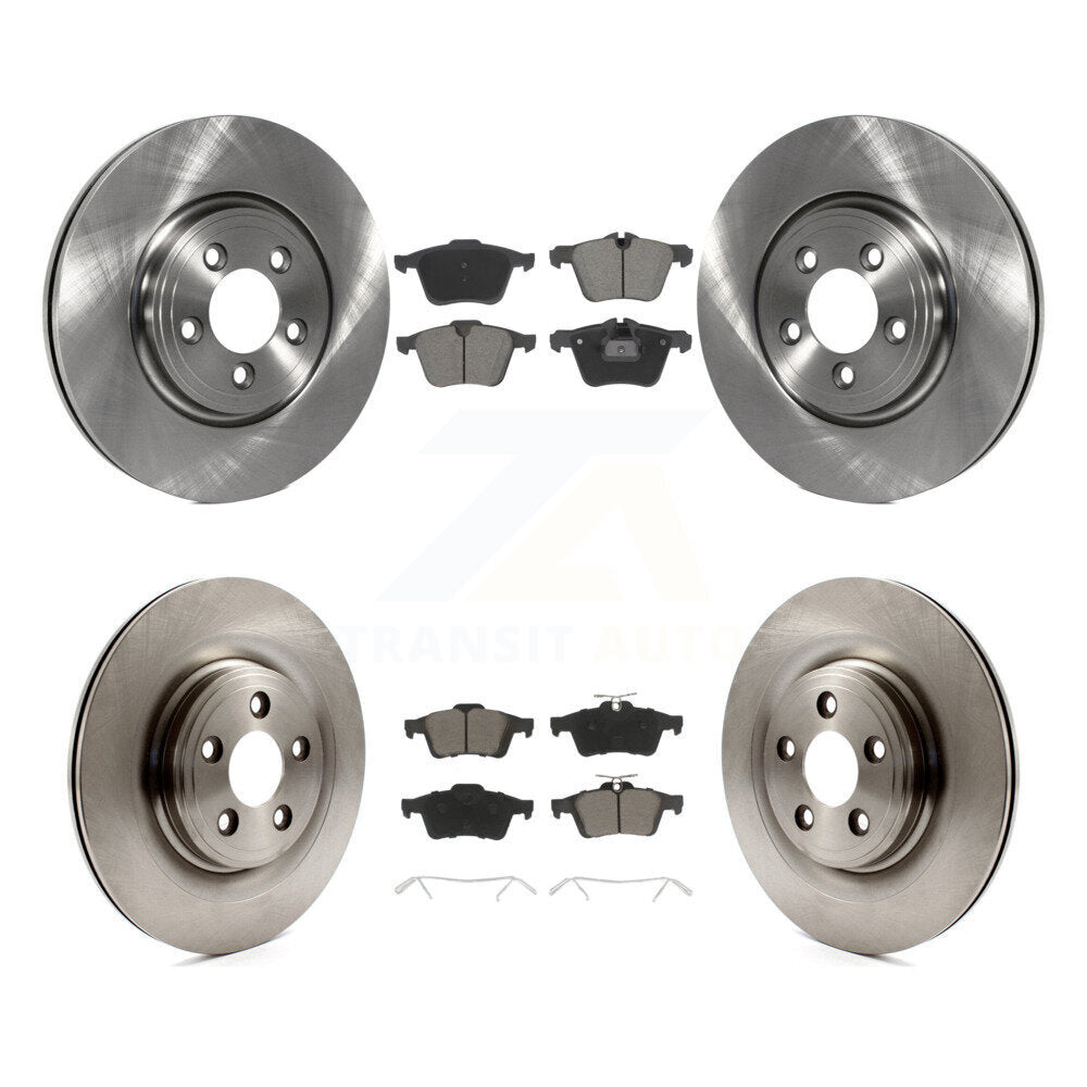 Kit de rotors de frein à disque avant et arrière et plaquettes en céramique pour Jaguar XF K8C-103408