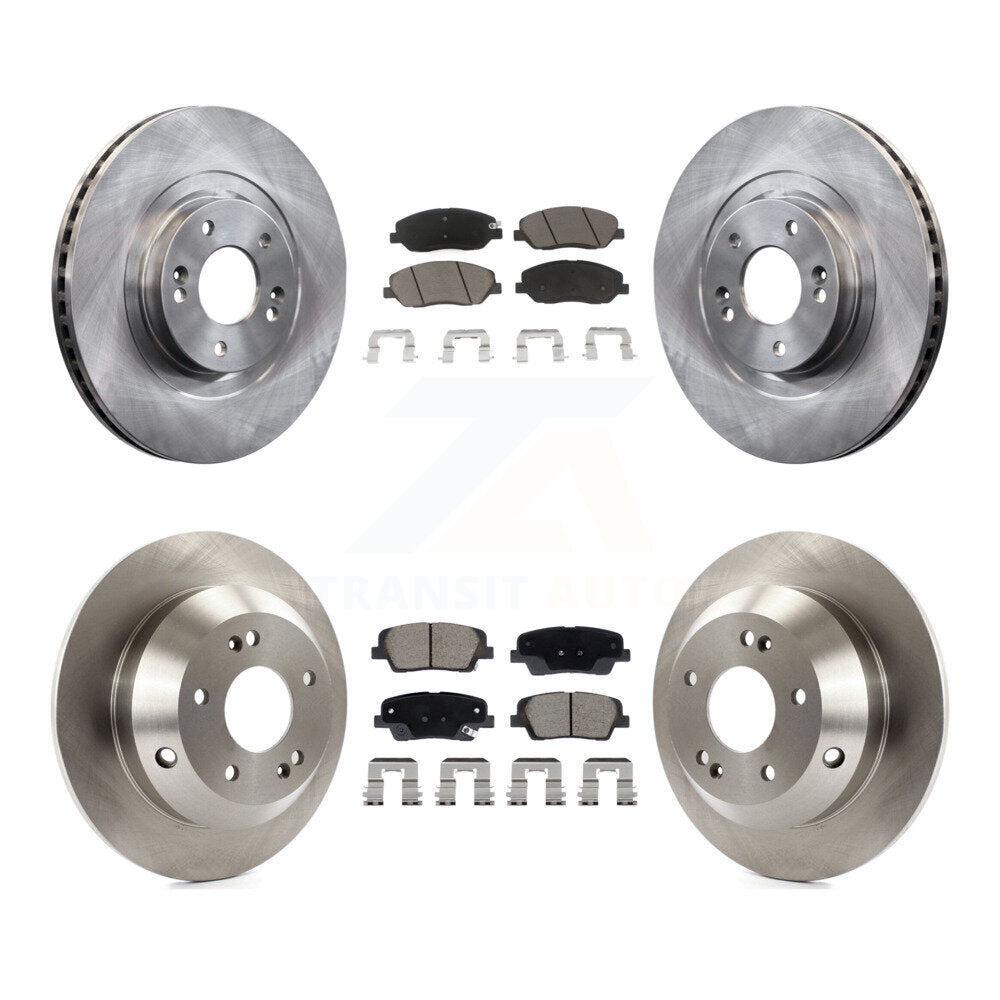 Kit de rotors de frein avant et arrière et plaquettes en céramique pour Hyundai Santa Fe XL 3.3 2013 – 2016