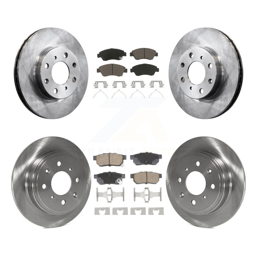Kit de rotors de frein à disque avant et arrière et plaquettes en céramique pour Honda Civic K8C-103458