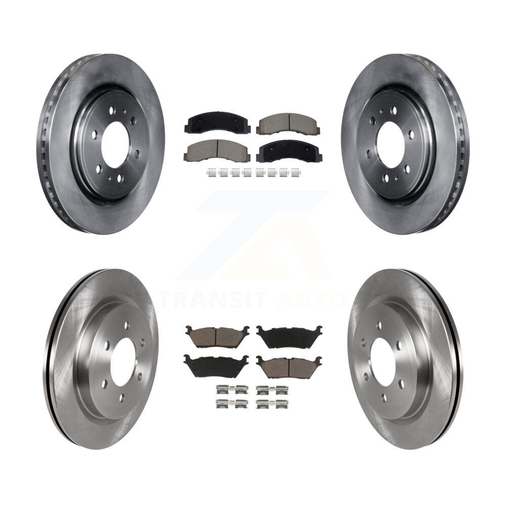 Rotors de frein à disque avant et arrière et Kit de plaquettes en céramique pour Ford F-150 Expedition Lincol