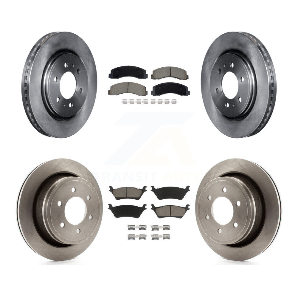 Kit de plaquettes en céramique pour rotors de frein avant et arrière, pour Ford F-150 avec stationnement manuel