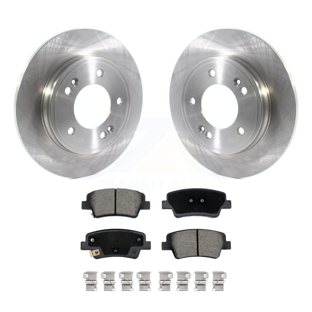 Kit de rotor de frein arrière et de plaquettes en céramique pour Hyundai Elantra avec stationnement manuel