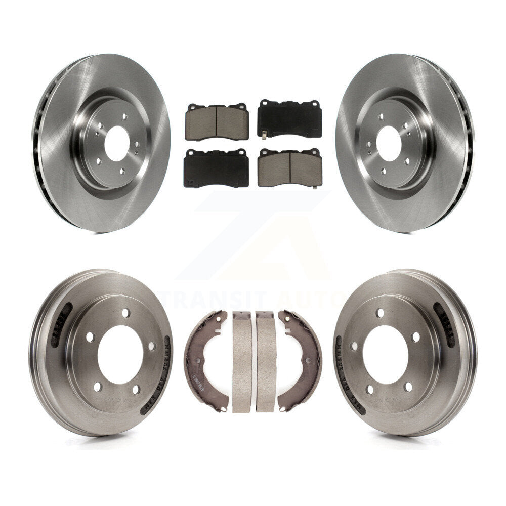Rotors de frein à disque avant et arrière, plaquettes en céramique et Kit de tambour pour Mitsubishi Lancer