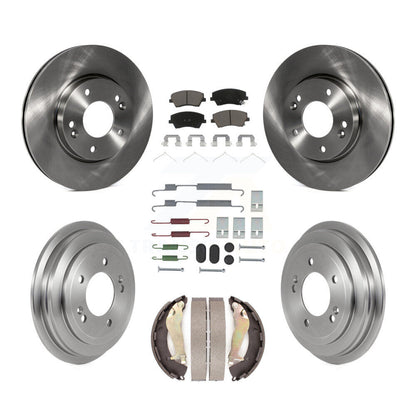 Rotors de frein à disque avant et arrière, plaquettes en céramique et Kit de tambour (7 pièces) pour Hyundai Elantr