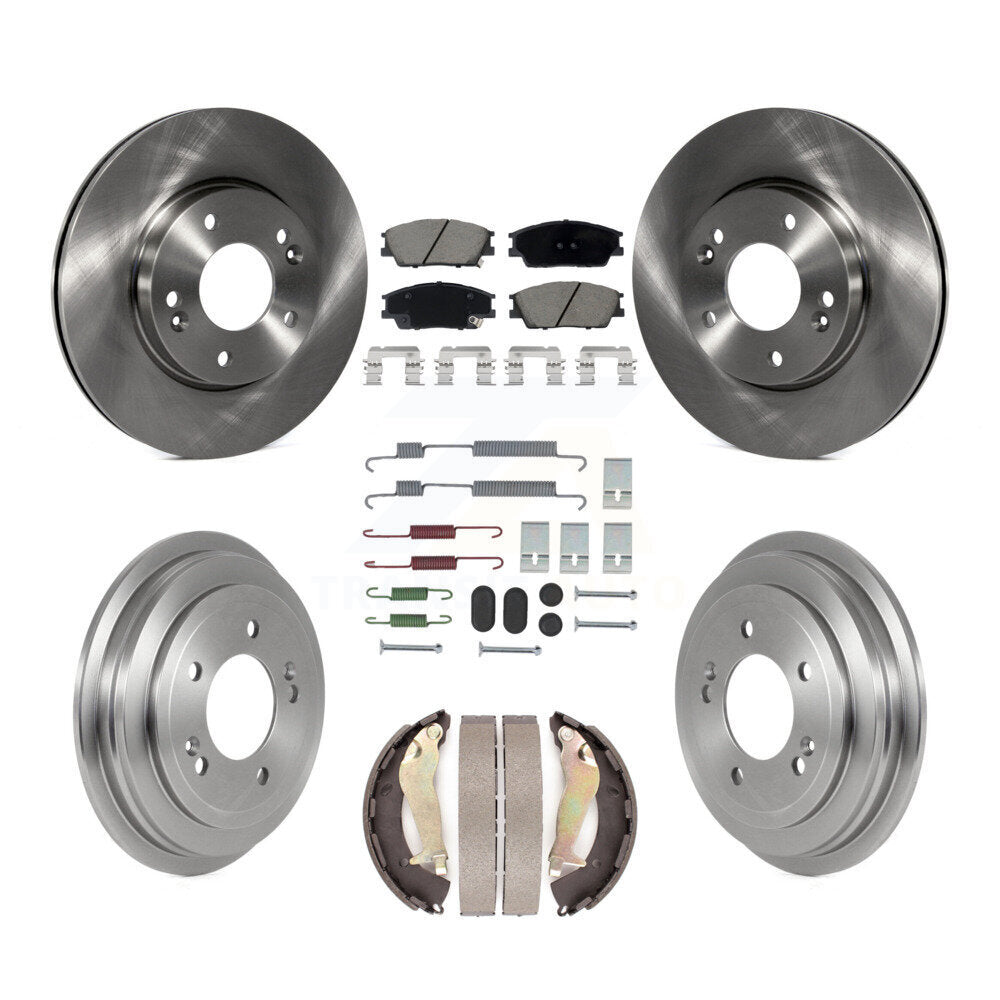 Kit de plaquettes et de tambours en céramique pour rotors de frein avant et arrière (7 pièces) pour Hyundai Venu 2020-2023