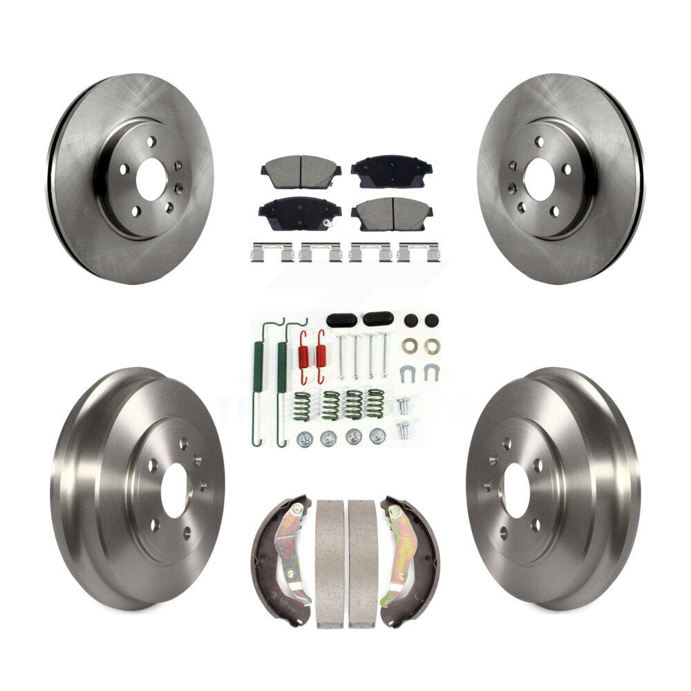 Rotors de frein à disque avant et arrière, plaquettes en céramique et Kit de tambour (7 pièces) pour Chevrolet Trax