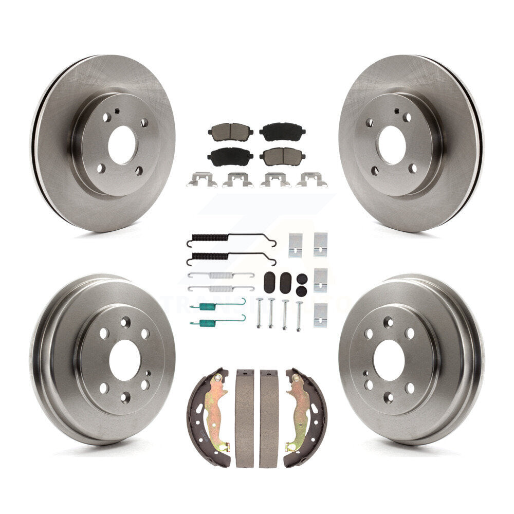 Kit de plaquettes et de tambour en céramique, Rotor de frein à disque avant et arrière (7 pièces) pour Mazda 2011 – 2014