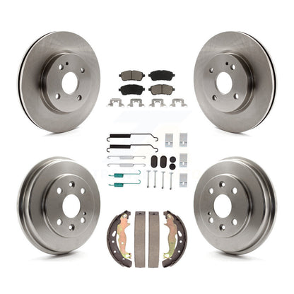 Kit de plaquettes et de tambour en céramique, Rotor de frein à disque avant et arrière (7 pièces) pour Mazda 2011 – 2014