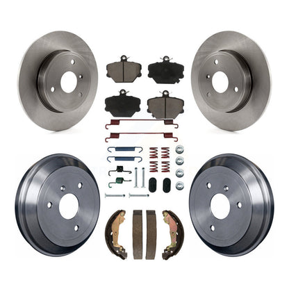 Rotors de frein à disque avant et arrière, plaquettes en céramique et Kit de tambour (7 pièces) pour Smart Fortwo