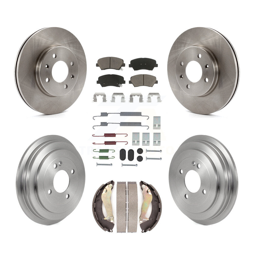 Kit de plaquettes et de tambour en céramique pour rotor de frein avant et arrière (7 pièces) pour Hyundai Accen 2012-2017