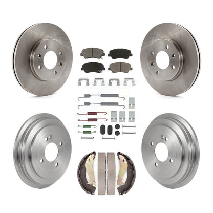 Kit de plaquettes et de tambour en céramique pour rotor de frein avant et arrière (7 pièces) pour Hyundai Accen 2012-2017