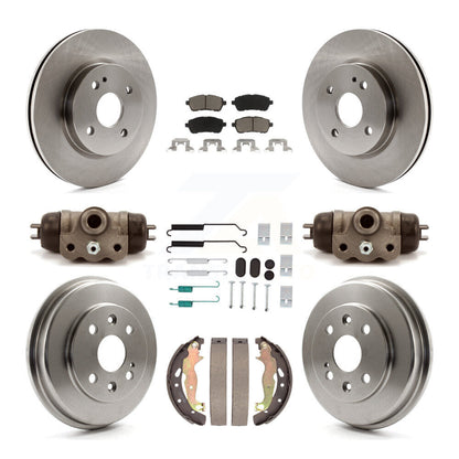 Kit de plaquettes et de tambour en céramique, Rotor de frein à disque avant et arrière (9 pièces) pour Mazda 2011 – 2014