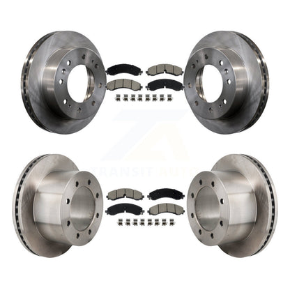Kit de rotor de frein à disque avant et arrière et plaquettes en céramique pour GMC Sierra 3500 HD Chevrole