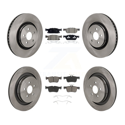 Kit de rotor de frein avant et arrière et plaquettes en céramique pour Ford Edge avec étrier peint en rouge