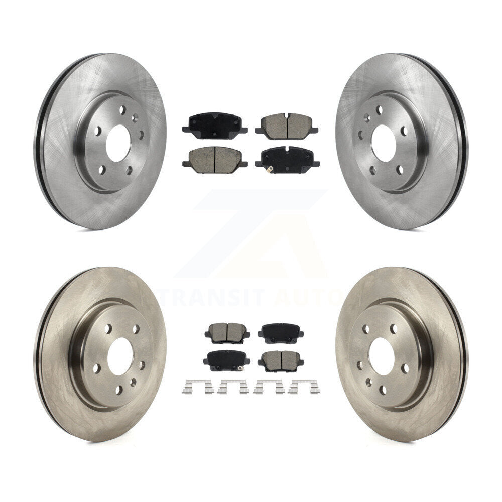 Rotors de frein à disque avant et arrière et Kit de plaquettes en céramique pour Buick Envision Cadillac XT