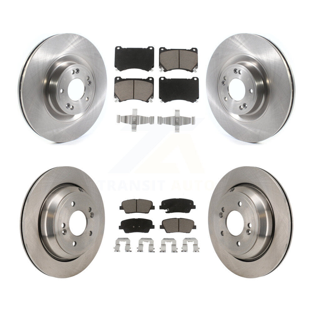 Kit de rotors de frein à disque avant et arrière et plaquettes en céramique pour Hyundai Equus 2011