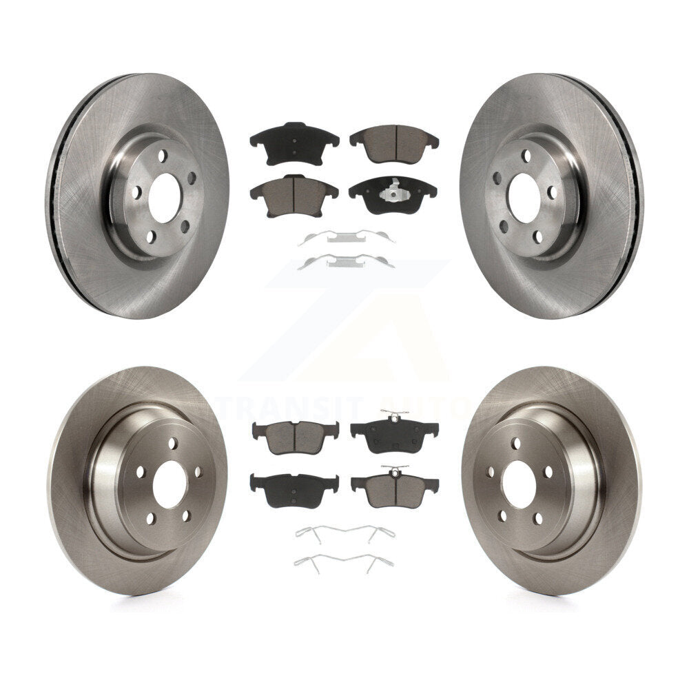 Kit de disques de frein à disque avant et arrière et plaquettes en céramique pour Lincoln MKZ 2017 2.0 – 2020