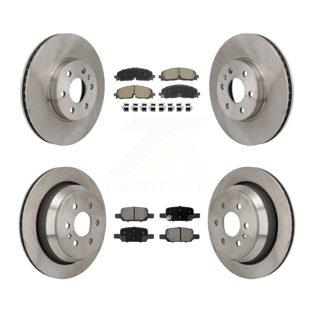Rotors de frein à disque avant et arrière et Kit de plaquettes en céramique pour Chevrolet Colorado GMC Canyo