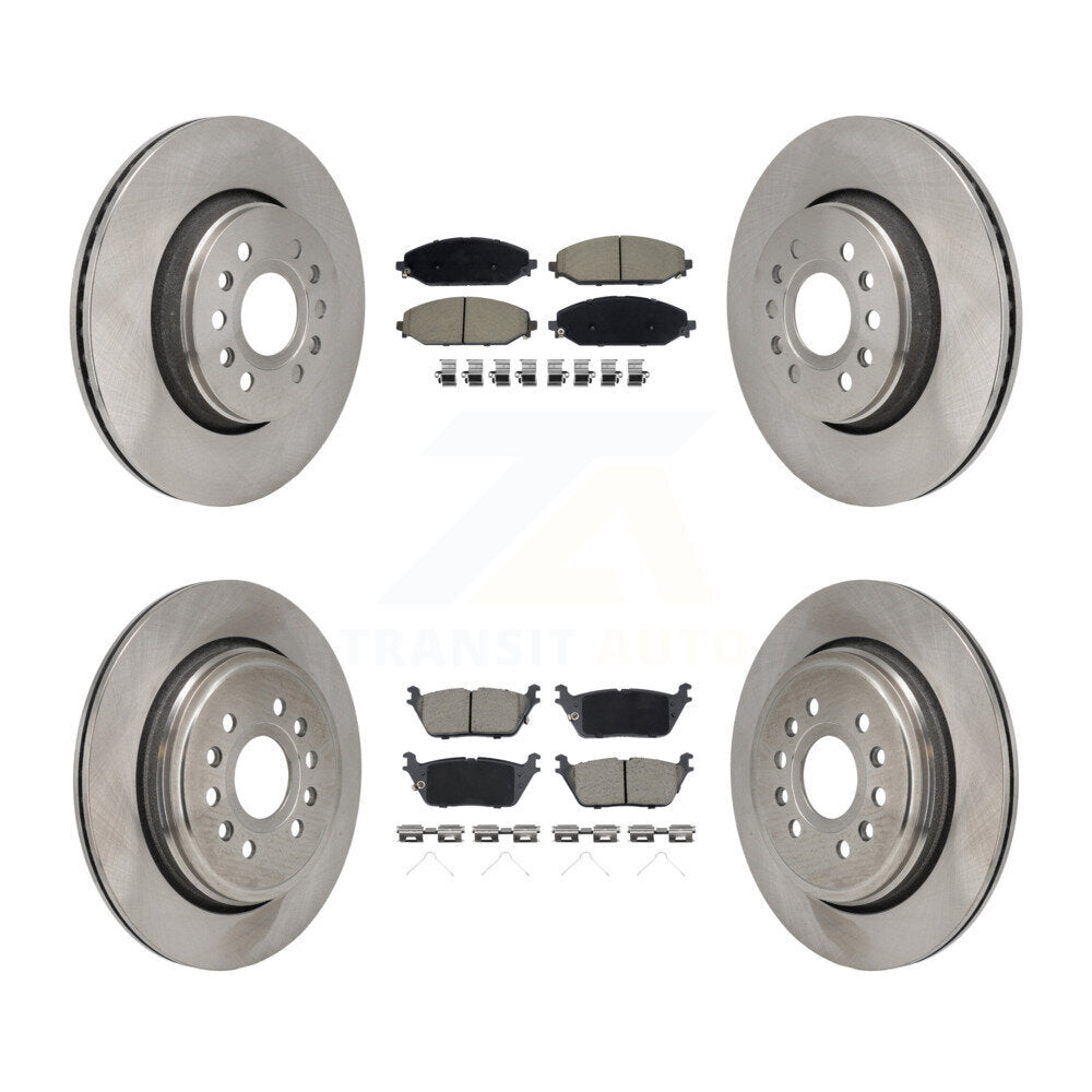 Rotor de frein à disque avant et arrière et Kit de plaquettes en céramique pour Ram 1500 Jeep Wagoneer Grand