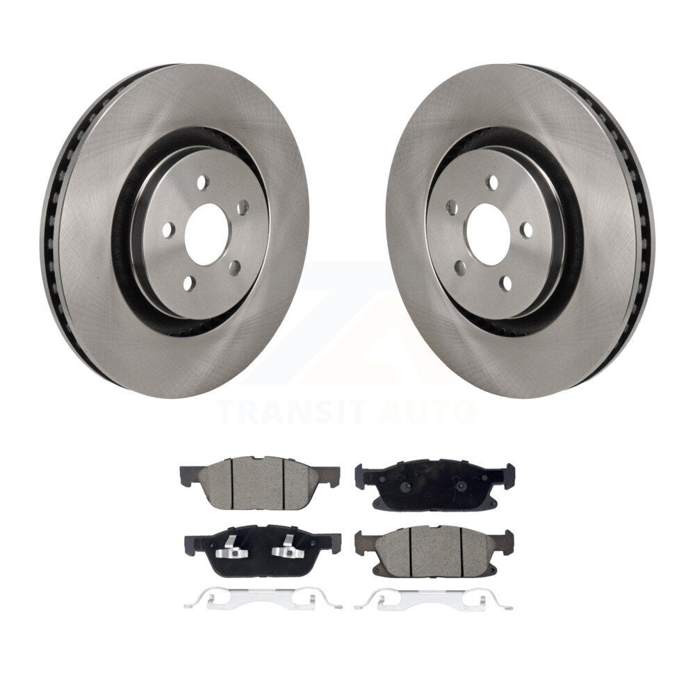 Kit de plaquettes en céramique pour rotors de frein avant, pour Ford Edge 19-24, avec étrier peint en rouge