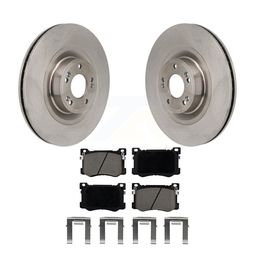 Rotors de frein à disque avant et Kit de plaquettes en céramique pour Hyundai Genesis G80 5.0L