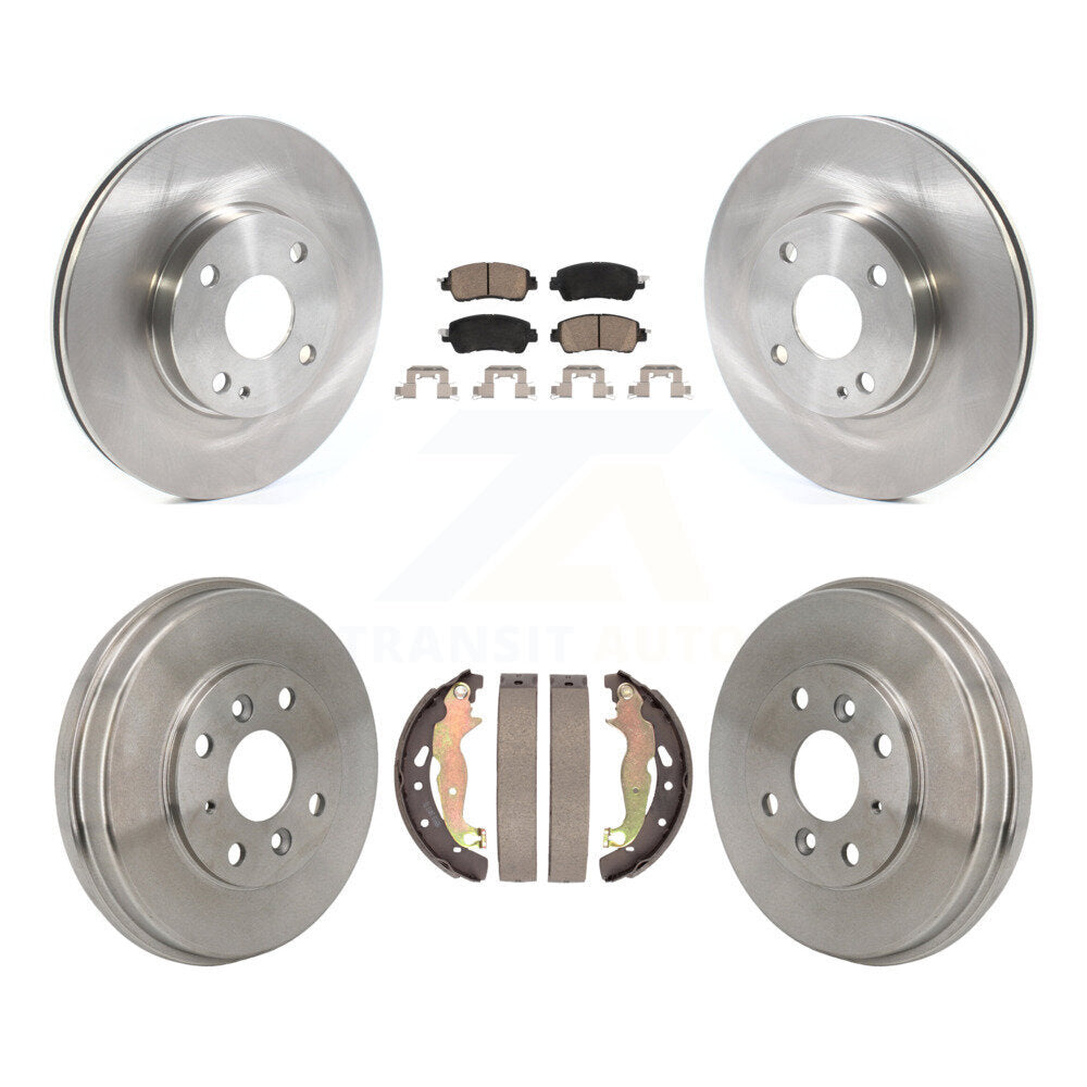 Rotors de frein à disque avant et arrière, plaquettes en céramique et Kit de tambour pour Toyota Yaris iA Scio