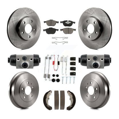 Kit de tambour à plaquettes en céramique, Rotors de frein à disque avant et arrière (9 pièces) pour Ford Focus FMSI = 100