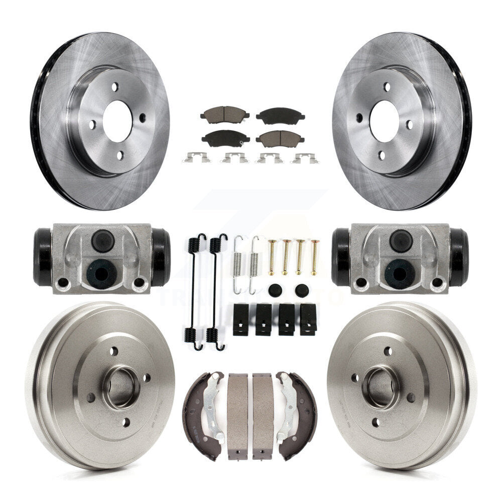 Rotors de frein avant et arrière, Kit de tampons et tambours en céramique (9 pièces) pour Nissan Versa Note Micr