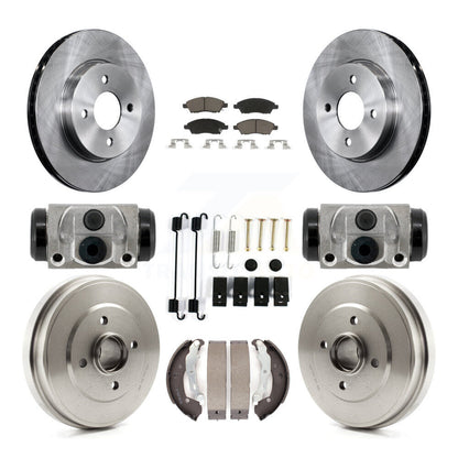 Rotors de frein avant et arrière, Kit de tampons et tambours en céramique (9 pièces) pour Nissan Versa Note Micr